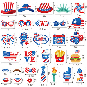 30 Piezas de Accesorios para Fotomatón del 4 de Julio, Accesorios para Selfies del Día de la Independencia con Palitos, Decoraciones Patrióticas para Fiestas, Celebración del 250 Aniversario de Estados Unidos - Product Image 4