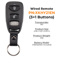 VVDI Remote Key Xhorse XKHY21EN 2nd Generation 4 Buttons Car Key Programmer for Vehicles Works with Diagnosis Machine and Fobs