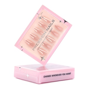 30 piezas de PMMA corto acrílico francés almendra Nail Art diseño Simple <span class=keywords><strong>uñas</strong></span> postizas <span class=keywords><strong>para</strong></span> aplicación en los dedos - Product Image 3