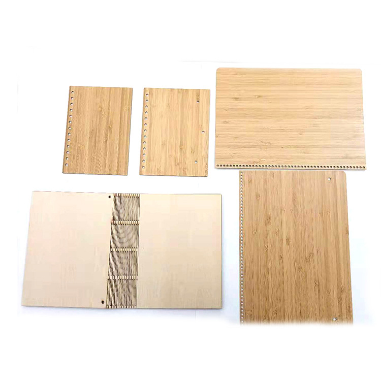 Деревянная обложка из бамбука, с логотипом на заказ, натуральный цвет