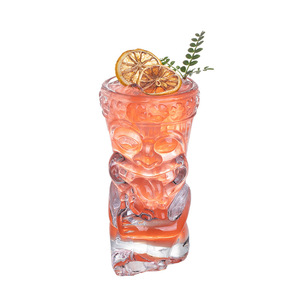 Taza de cóctel Tiki de cristal transparente grueso creativo Zombie Bar Copa de vino de Metal para mueca de fiesta Copa de bebida fría - Product Image 2