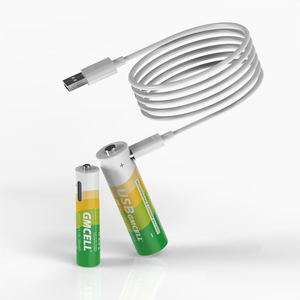 GMCELL High Capacity Lithium Battery Triple a 750mWh 1.<b>5V</b> Rechargeable Li-ion Batteries AAA with USB Cable - Product Image 5