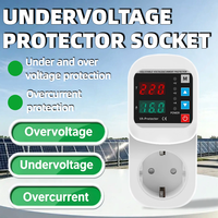 Prise de protection contre les surtensions réglable 16A AC 220V/110V, prise EU, stabilisateur de tension sûr, protection contre les surtensions et les sous-tensions AVP