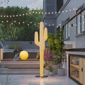 Lámpara LED de jardín <span class=keywords><strong>para</strong></span> exteriores con diseño creativo de cactus IP65, lámpara de pie de latón <span class=keywords><strong>para</strong></span> Villa, terraza, césped, iluminación de paisaje creativa - Product Image 5