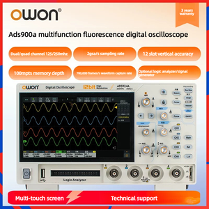 Oscilloscope OWON ADS900A double/quatre canaux, bande passante 125-250 MHz, fréquence d'échantillonnage 2 G, 12 bits HD - Product Image 2