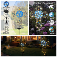 Décoration de jardin en forme de croix en métal avec éclairage LED solaire blanc chaud, alimentée par batterie, résistante à l'eau, angle de faisceau de 360 degrés pour la tombe ou le monument