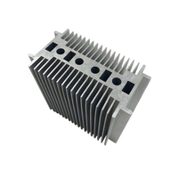 Dissipateur de chaleur par extrusion d'aluminium d'usinage CNC personnalisé 6063 T5 Radiateur de dissipateur de chaleur en aluminium extrudé anodisé noir