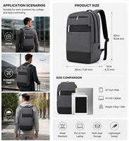 Sac à dos double épaule pour homme, sacoche d'ordinateur professionnelle, cartable, sac à dos de voyage grande capacité, sac à dos de mode haut de gamme