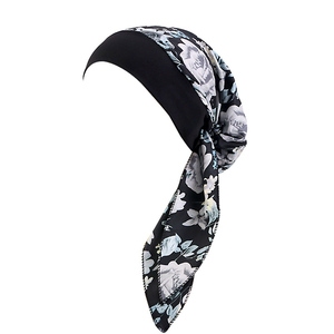 Turban pré-noué, <span class=keywords><strong>foulard</strong></span> extensible doux, bonnet <span class=keywords><strong>chimio</strong></span> pour <span class=keywords><strong>perte</strong></span> de <span class=keywords><strong>cheveux</strong></span>, hijab musulman, bandana, bonnet - Product Image 4