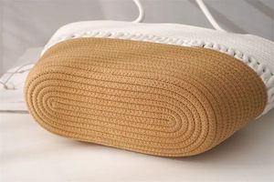 Sac à bandoulière pour femme, grande capacité, nouveau pour l'été, sac en paille creux, sac de plage pour les vacances à la mer, doublure en nylon - Product Image 5