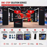 Solution de projet tout-en-un, stand d'exposition modulaire flexible, taille personnalisée, installation rapide sans outils, pour salon professionnel