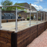 YL Prix d'usine Poteau de balustrade en acier inoxydable Main courante extérieure Balustre Balcon Pont Terrasse Garde-corps en verre