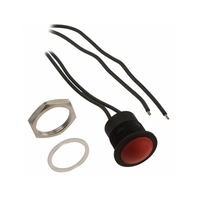 PCB Switches Accessory IAR3F1600 Push Button Switch SPST-NO Off-Mom Standard Panel Mount Front IAR3F-1600 Round Button Red