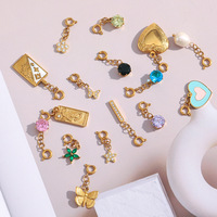 Multi Style Acier Inoxydable Charms Accessoire Bijoux Géométrique Perle Zircone Charms Accessoire Pendentif