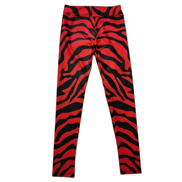 2023 zebra stripe digital printed slim waist women fitness eco friendly yoga pants wear