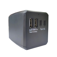 Appareils électriques universels pour les voyages 2USB + 2Type C 4 prises avec adaptateur de voyage universel