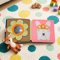 Tableau d'activités Montessori en feutre doux pour les tout-petits, jouet d'apprentissage de la coordination œil-main