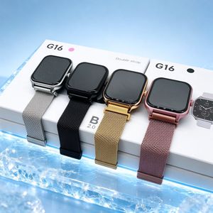 G16 Unisex Smartwatch Quadratisches IPS-Display IP67 Schlaftracker Wecker Nachrichtenerinnerung Fernbedienung Dual Edelstahl <span class=keywords><strong>Hiwatch</strong></span> Pro - Product Image 1