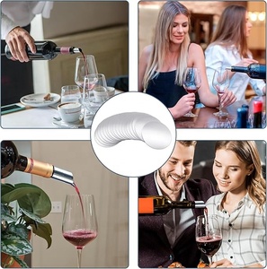 Disque verseur de <span class=keywords><strong>vin</strong></span> flexible anti-goutte, accessoires de bar à domicile pour bouteilles de <span class=keywords><strong>vin</strong></span>, argenté - Product Image 6