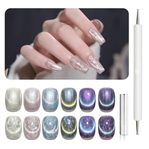 ยาทาเล็บลายตาแมวแบบเกลียว 3 มิติ ลายท้องฟ้าเต็มดาว ยาทาเล็บเจลยูวีแบบไดนามิก - Product Image 1