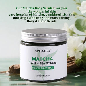Exfoliante Facial y Corporal Refrescante y Exfoliante de Té Verde Matcha con Menta, con Aceite de Menta para una Piel Suave - Product Image 5