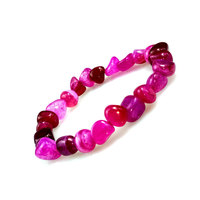 Nouveauté Bracelet élastique réglable en pierres précieuses naturelles faites à la main Bracelet en cristal de cornaline d'irrégularité personnalisé