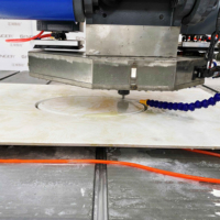 Máquina CNC de 5 Ejes para Mármol HQ-3220C, Máquina Automática de Corte y Fresado de Piedra para Encimeras de Mármol, Granito y Cuarzo