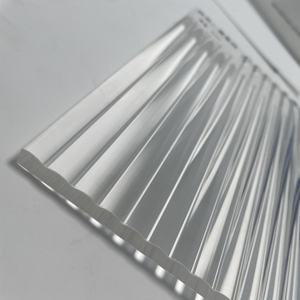 Lastra Acrilica Trasparente Personalizzabile in Spessore, Foglio Acrilico Ondulato Estruso a Strisce - Product Image 2