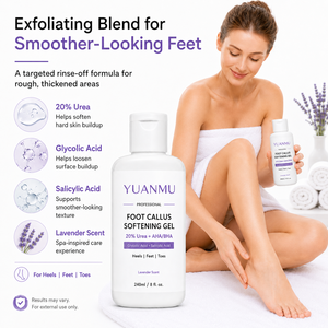 Crème hydratante professionnelle à l'urée pour les pieds, éliminateur de callosités talon-orteil, exfoliant pour peaux mortes, réparation des talons fendillés - Product Image 3