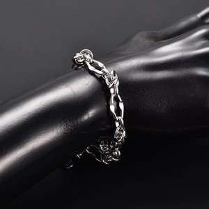 Bracelet chaîne punk en acier inoxydable épais avec nœud pour femmes et hommes, chaîne de cheville, bracelet de poignet, bijoux en métal - Product Image 4