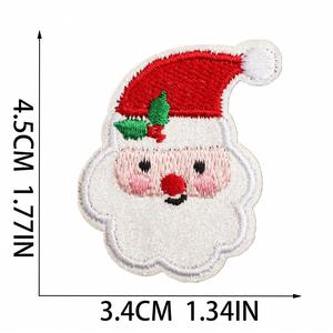 New Glitter Leather Embroidery <b>Iron</b> on Christmas Reindeer Thanksgiving Patch for Clothes Hat Decorations - Product Image 6