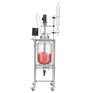 Fabriek Groothandel Dubbele Jas Borosilicaatglas 5L ~ 200L Reactor Met Roerwerk