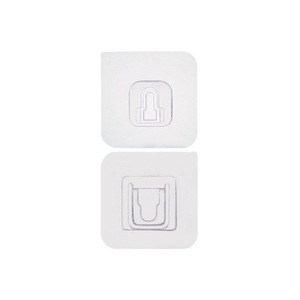 Waterproof <b>Snap</b> On Adhesive <b>Hooks</b> Plastic Single <b>Hook</b> For Bathroom Kitchen Wall Storage No Drill Traceless Fasteners - Product Image 1