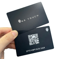 Carte de visite numérique NFC en métal UV programmable de qualité supérieure avec code QR, finition noire mate, pour VIP, vente en gros