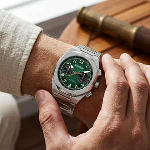 <span class=keywords><strong>Montre</strong></span> chronographe de luxe pour <span class=keywords><strong>homme</strong></span>, quartz analogique, résistante à l'eau 5ATM, bracelet en acier inoxydable personnalisé, fabricant de montres sur mesure - Product Image 2