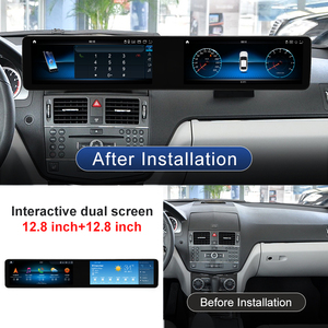 Reproductor Multimedia para Auto con Pantalla Dual Android, Resolución 2400x900, CarPlay Inalámbrico y Android Auto para Mercedes Benz Clase C/GLC/W204 - Product Image 3