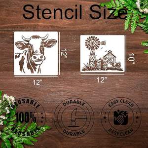 Pochoir lavable pour couronne <span class=keywords><strong>de</strong></span> Noël et motif houx, pochoir festif réutilisable pour décorations <span class=keywords><strong>de</strong></span> <span class=keywords><strong>fenêtre</strong></span> et fabrication d'étiquettes cadeaux - Product Image 2