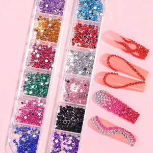 Großhandel Mix Größen Crystal Ab Nicht Strass Set Diamant Glas Stein Nagel Strass Kristalls tein Für Diy Dekorationen