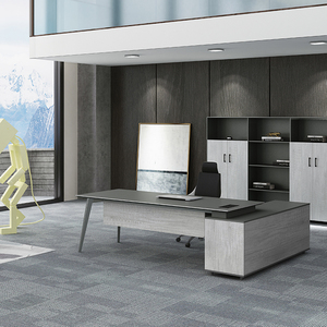 Muebles de oficina de lujo, escritorio ejecutivo de lujo en forma de I, diseño de mesa Simple - Product Image 1