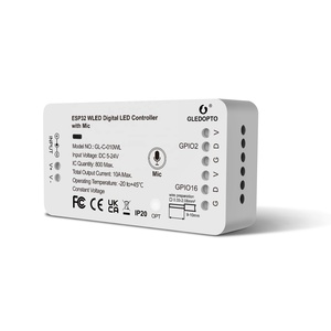 GL-C-010WL Gledopto 5-24V 10A ESP32 WLED <span class=keywords><strong>Controller</strong></span> LED Digitale <span class=keywords><strong>RGB</strong></span>/RGBW Smart Wifi, Driver LED Reattivo all'Audio - Product Image 1