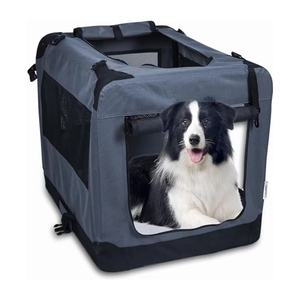 Borsa da viaggio per animali domestici in tessuto Oxford morbida custodia per cani impermeabile pieghevole in acciaio inossidabile resistente in metallo Nylon-sostenibile - Product Image 4