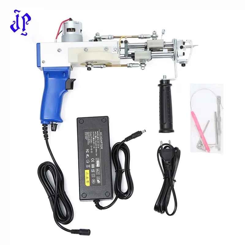 JP elektrikli püsküllü bez yapma 2in1 el tafting tabancası taşınabilir halı dokuma makinesi örgü aracı tafting tabancası