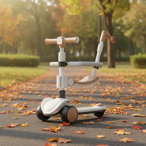 Patinete Infantil con Manillar Electrónico Plegable de Altura Ajustable, Asiento Extraíble, Luces Intermitentes en las 3 Ruedas, Juguete para Niños y Niñas - Product Image 5