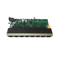 Mini Switch PoE Inverso de Escritorio de 8 Puertos 24V 10/100Mbps con Aislamiento de VLAN en Placa PCB
