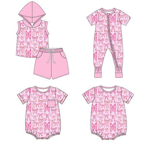 Conjuntos de <span class=keywords><strong>pijama</strong></span> de bambú personalizados WeiWei para niños, ropa de bambú para bebés recién nacidos, pijamas con cremallera, pelele suave para bebés - Product Image 1