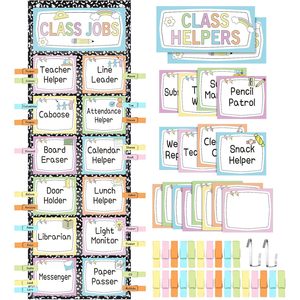 Organizador de Tareas Escolares con Tarjetas, Clips y Ganchos para Gestión del Tiempo en el Aula, Regreso a Clases, Juego de Papel de Varias Piezas - Product Image 1