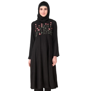Dubai Hồi Giáo Mềm 100% Polyester Voan Màu Đen Thổ Nhĩ Kỳ Abaya Ăn Mặc Nida Zoom Crepe Vải Vải - Product Image 3