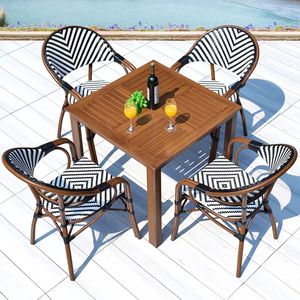 XY miglior caffè all'aperto per il tempo libero patio all'aperto sedia da giardino rattan tavolo e sedia combinazione - Product Image 3