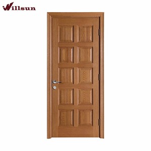 Sólido madera de celosía rejilla diseño puerta de madera maciza indio Kerala casa puerta interior - Product Image 1
