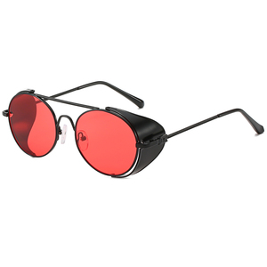 Superhot Eyewear 11561 विंटेज काले चश्मे 2019 पक्ष ढाल धातु Steampunk धूप का चश्मा